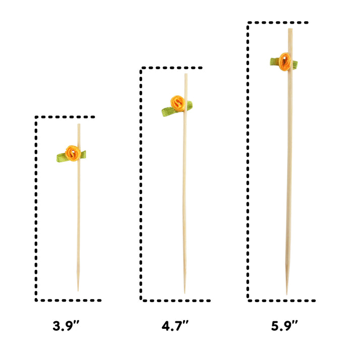 Bamboomn Fancy Flower Bamboo Food Picks
