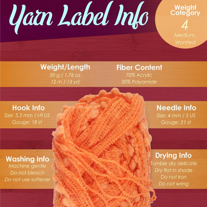 Bamboomn Fishnet Pom Pom Yarn: Mini Bonbons