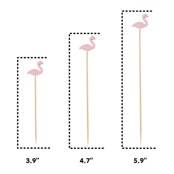 Bamboomn Flamingo Bamboo Food Picks