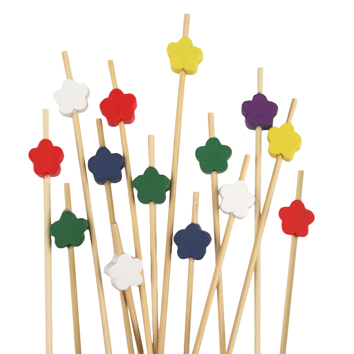 bamboomn Flower Bamboo Food Picks