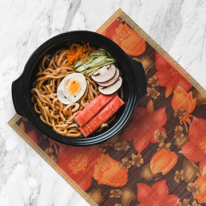 Bamboomn Flower Print Bamboo Placemats