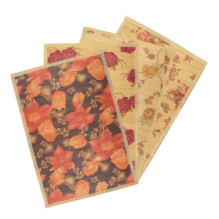 bamboomn Flower Print Bamboo Placemats