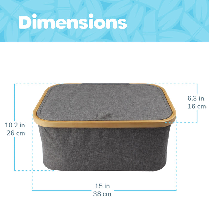 Bamboomn Foldable Storage Organizer With Lid