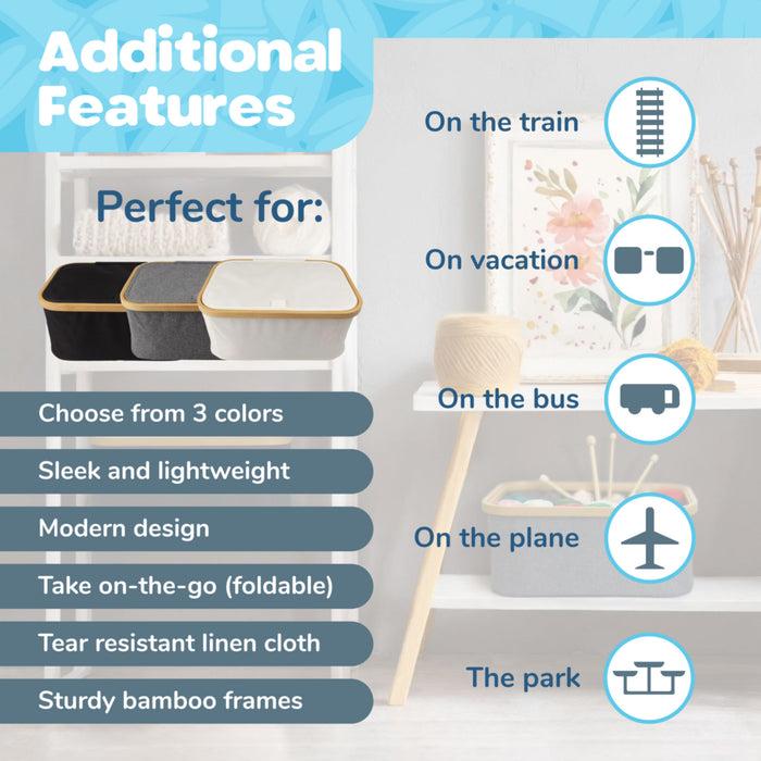 Bamboomn Foldable Storage Organizer With Lid