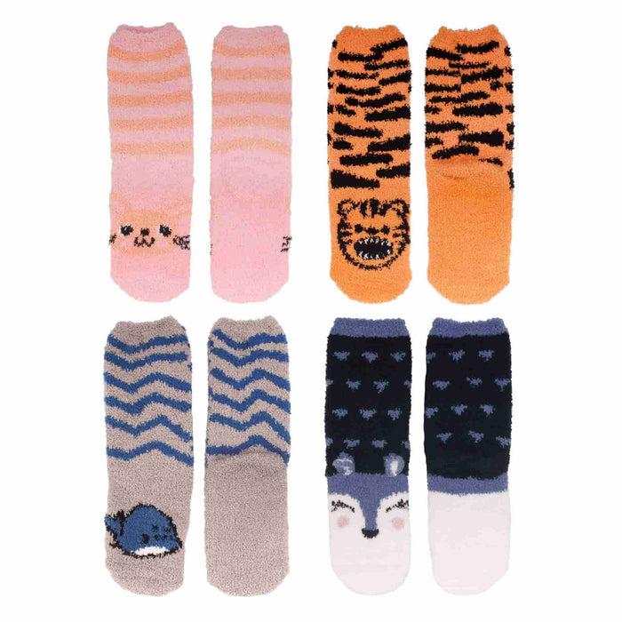 Bamboomn Fuzzy Cozy Animal Socks Assortment