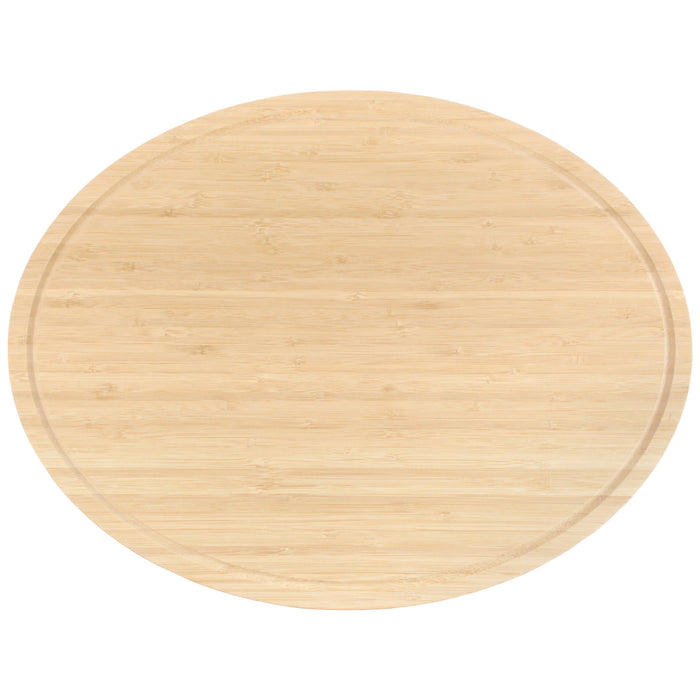 bamboomn Grooved Oval Bamboo Cutting Board