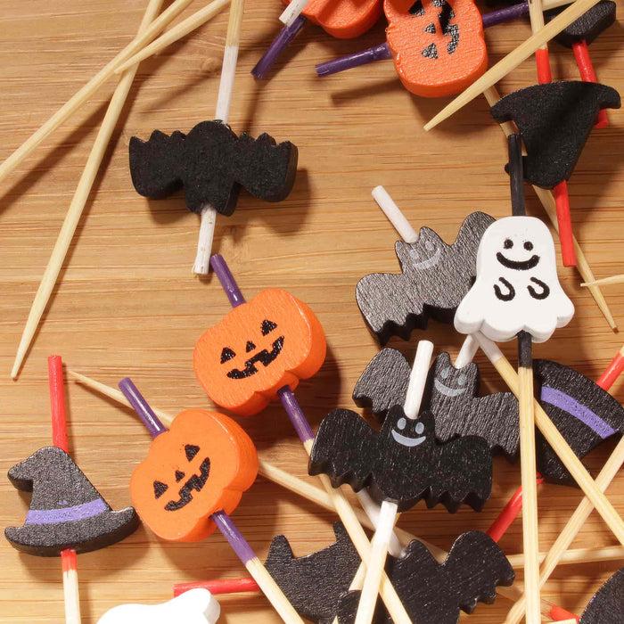 Bamboomn Halloween Assorted Bamboo Food Picks