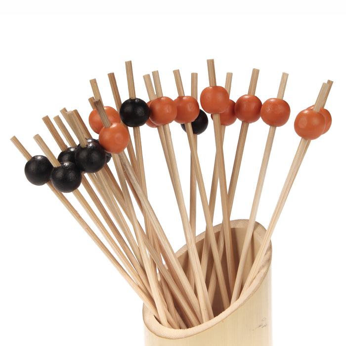 Bamboomn Halloween Colors Ball Bamboo Food Picks