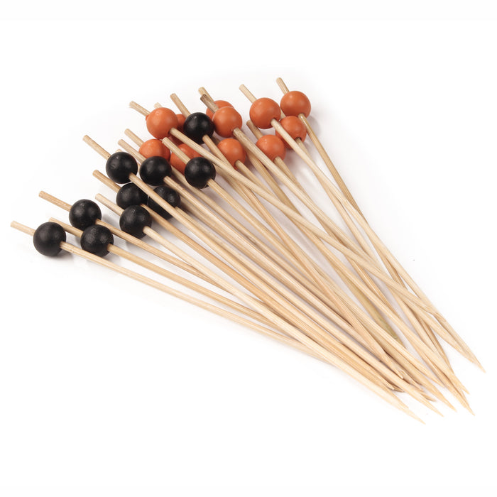 bamboomn Halloween Colors Ball Bamboo Food Picks
