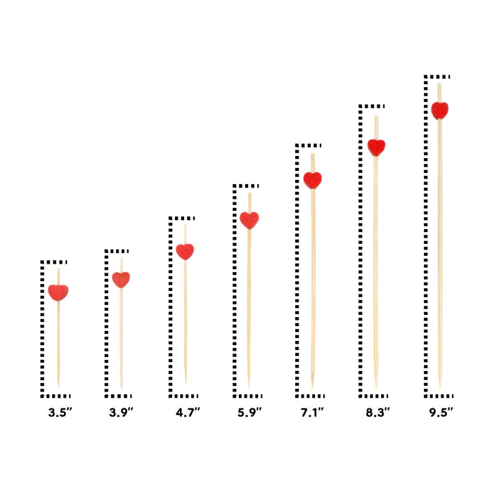 Bamboomn Heart Bamboo Food Picks