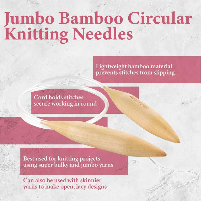 Bamboomn Jumbo Bamboo Circular Knitting Needles