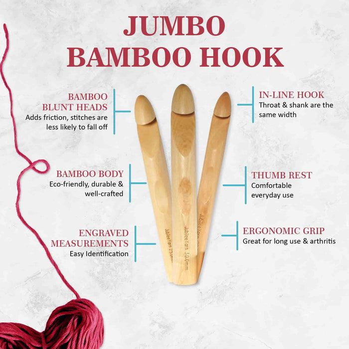 Bamboomn Jumbo Bamboo Crochet Hooks