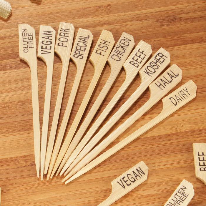 Bamboomn Kosher Paddle Bamboo Food Picks