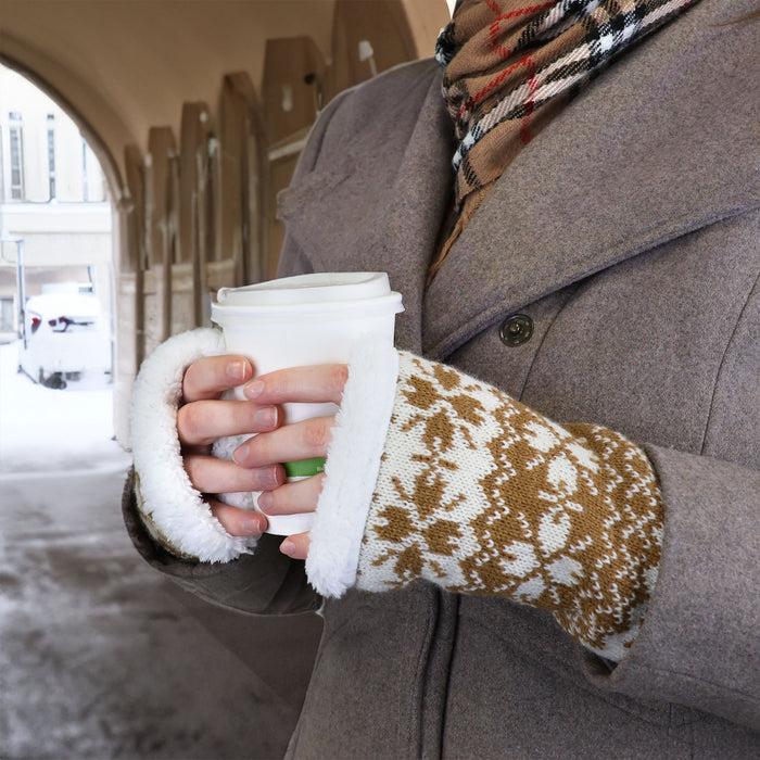 Bamboomn Lined Fingerless Gloves And Arm Warmers