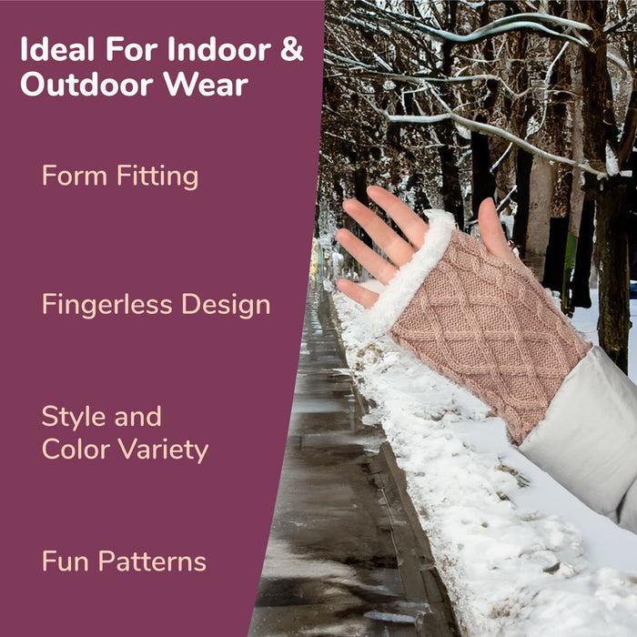 Bamboomn Lined Fingerless Gloves And Arm Warmers