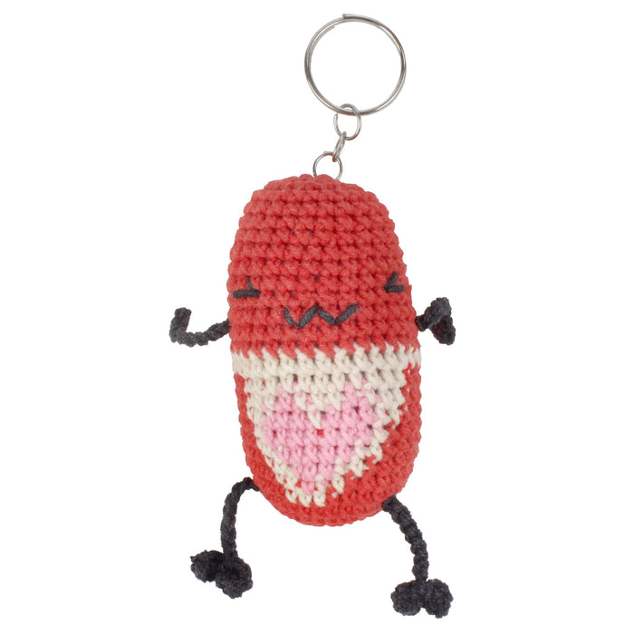 bamboomn Love Bug Crochet Keychain