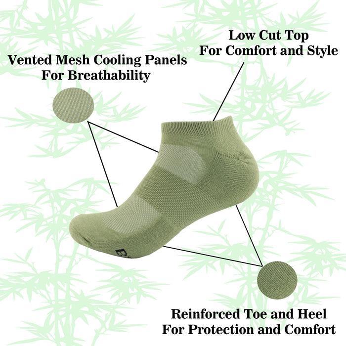 Bamboomn Men's Bamboo Ankle Socks: 2 Pairs