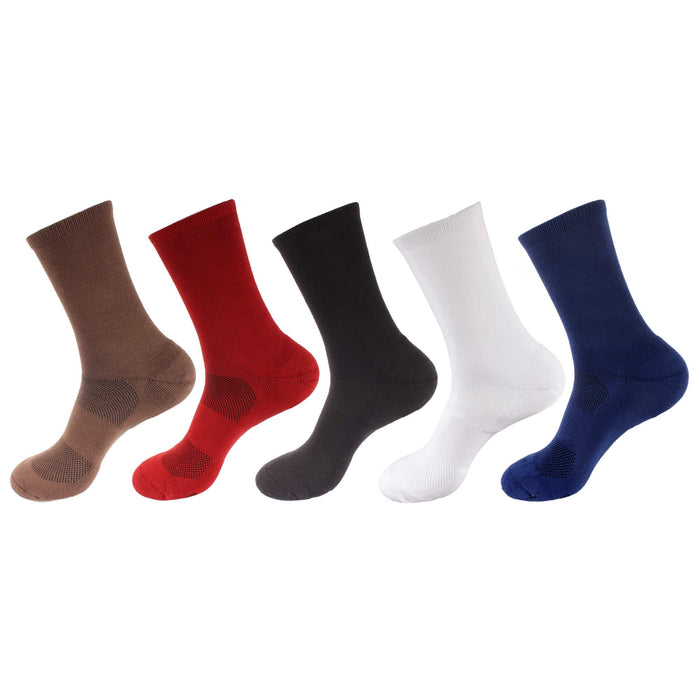 bamboomn Men's Bamboo Cushioned Crew Socks: 4 Pairs
