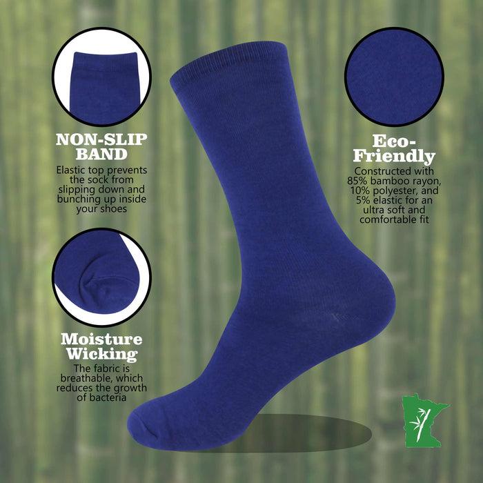Bamboomn Men's Bamboo Mid-Calf Socks: 4 Pairs