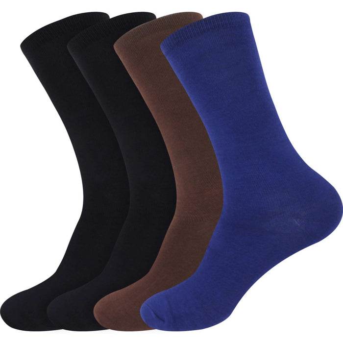 bamboomn Men's Bamboo Mid-Calf Socks: 4 Pairs