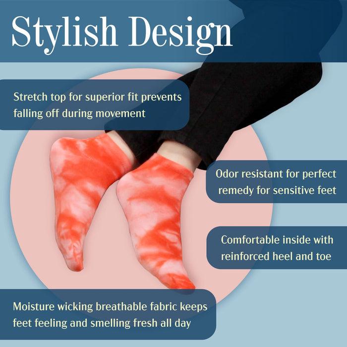 Bamboomn Men's Bamboo Tie Dye Ankle Socks: 2 Pairs
