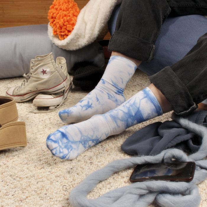 Bamboomn Men's Bamboo Tie Dye Crew Socks: 2 Pairs