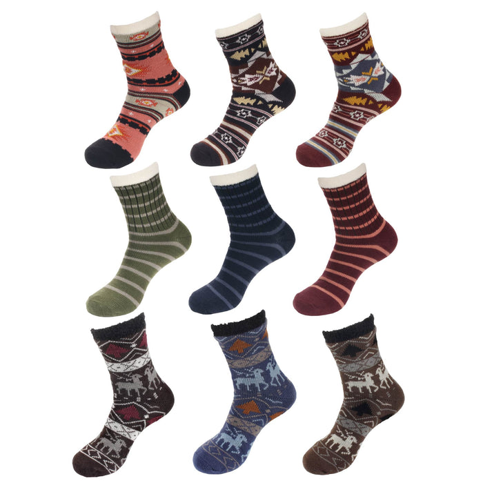 bamboomn Men's Cabin Double Layer Home Socks
