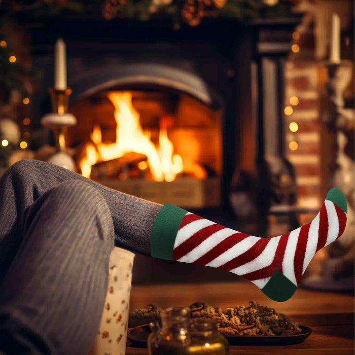Bamboomn Men's Cotton Christmas Design Socks