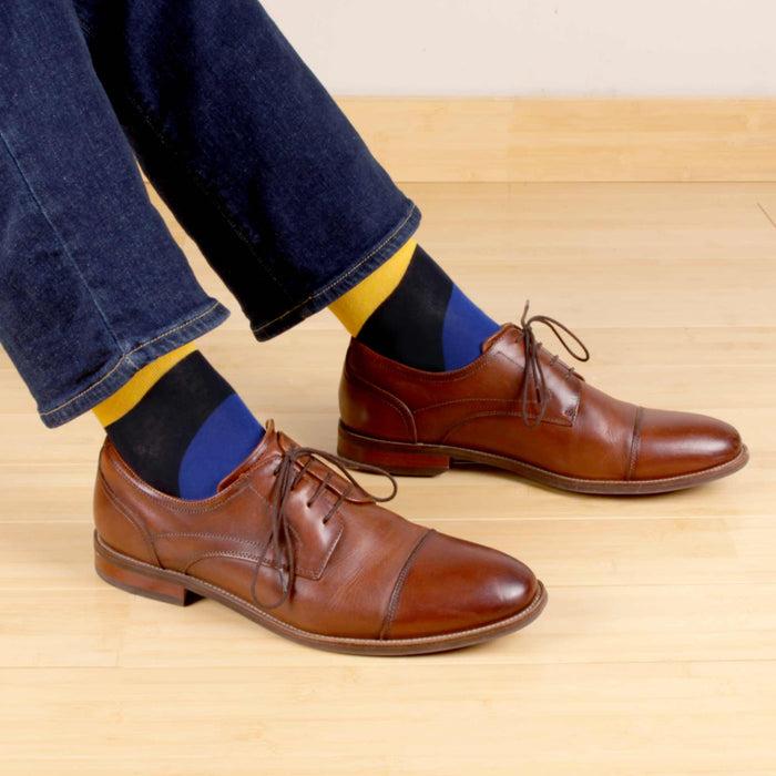 Bamboomn Men's Cotton Colorful Dress Socks