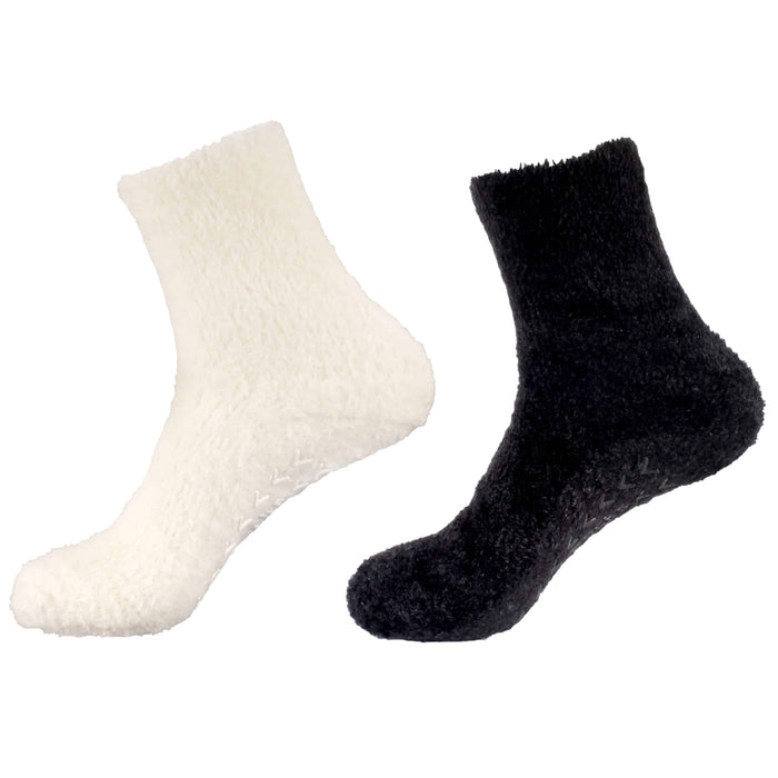 bamboomn Men's Fuzzy Featherlight Socks with Grips