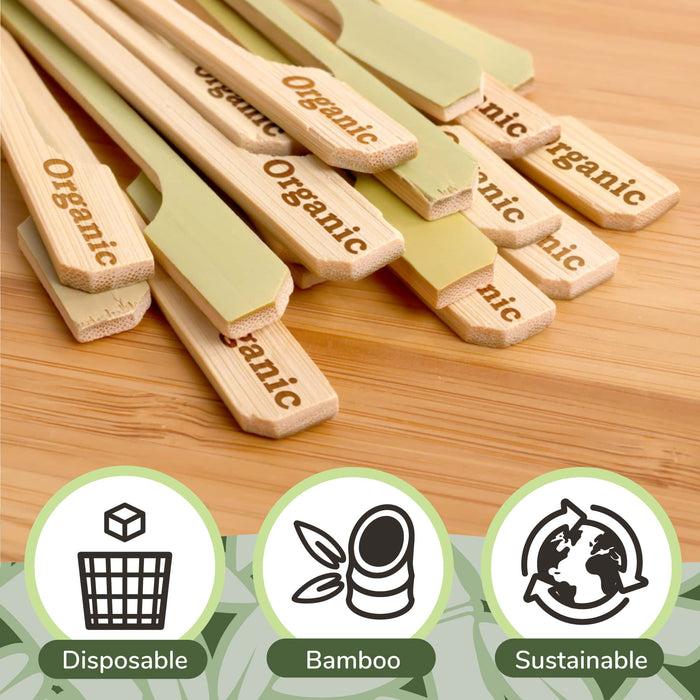 Bamboomn Organic Paddle Bamboo Food Picks