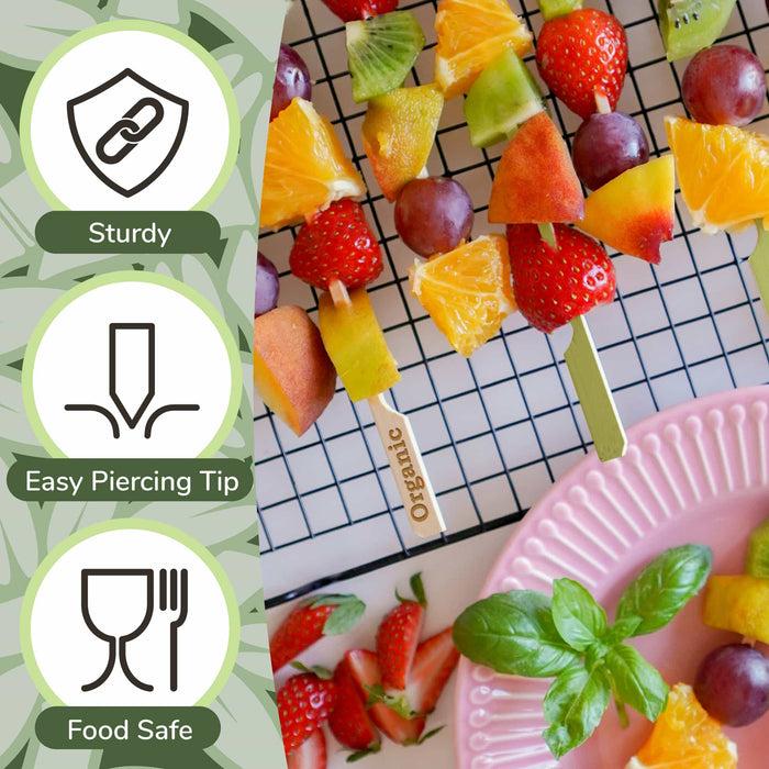 Bamboomn Organic Paddle Bamboo Food Picks