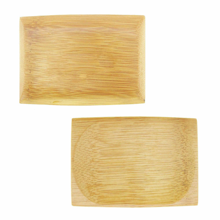 Bamboomn Oval Indented Small Bamboo Dishes