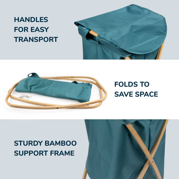 Bamboomn Oval XL Bamboo Hampers With Lid