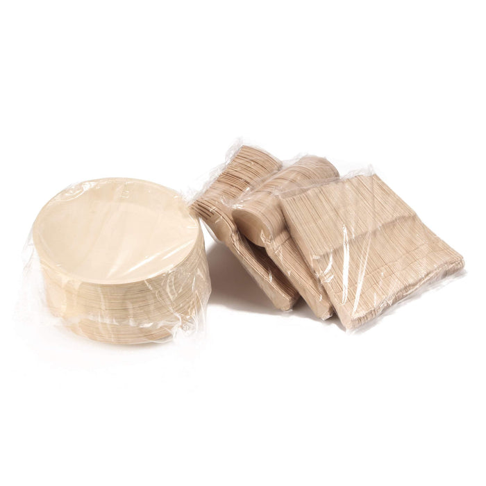 Bamboomn Party Set Pinewood Dinnerware