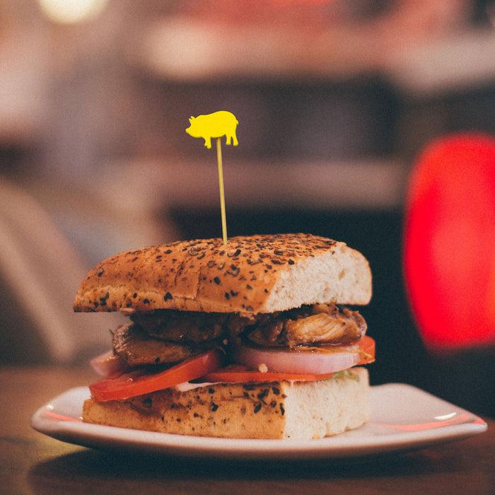 Bamboomn Pig Bamboo Food Picks