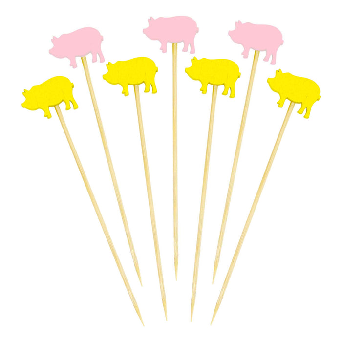 bamboomn Pig Bamboo Food Picks