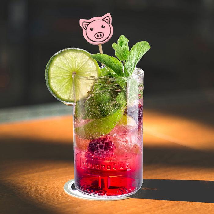 Bamboomn Pink Pig Bamboo Food Picks