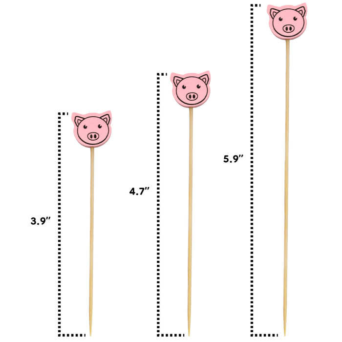 Bamboomn Pink Pig Bamboo Food Picks