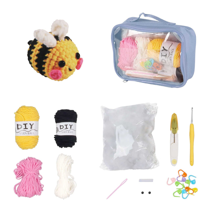 bamboomn Ponzu the Bee Kawaii Chibis Crochet Kit