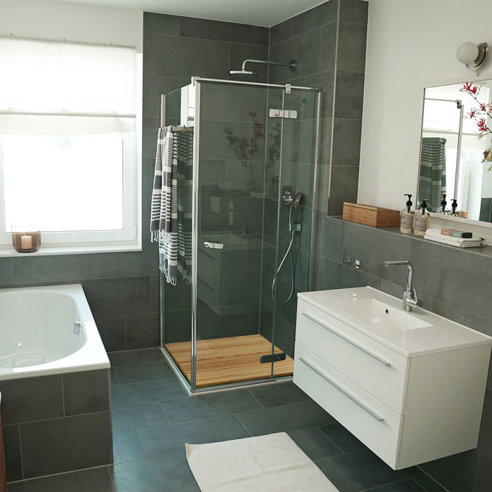 Bamboomn Raised Bamboo Bath Mat