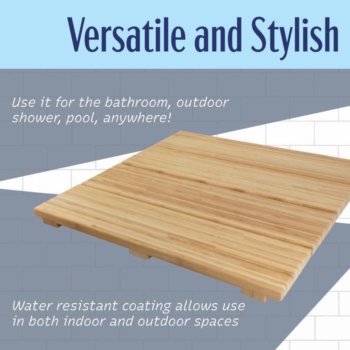 Bamboomn Raised Bamboo Bath Mat