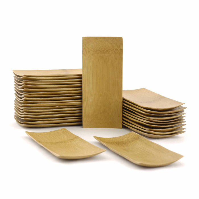 Bamboomn Rectangular Oval Small Bamboo Dishes