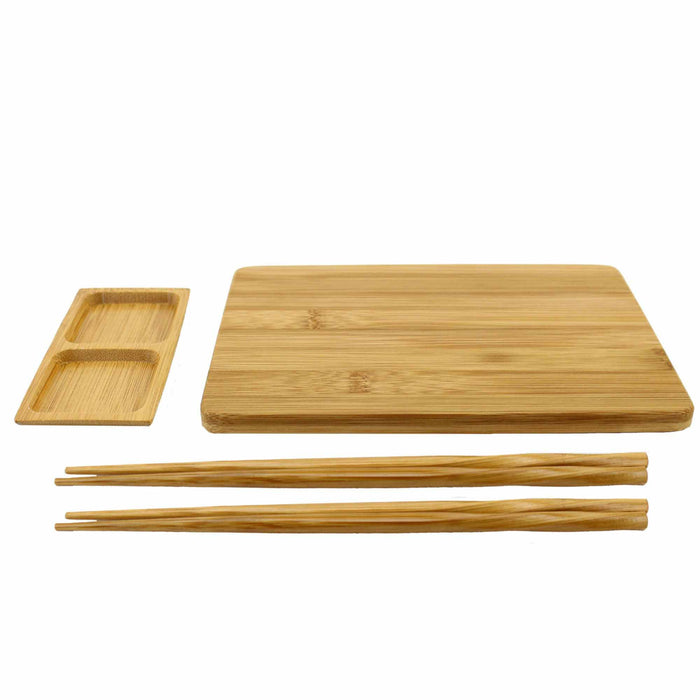 bamboomn Reusable Bamboo Sushi Serving Board Set