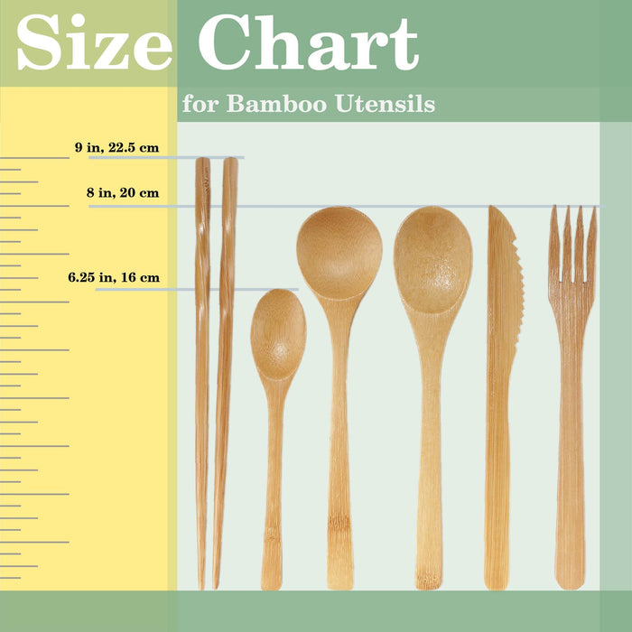 Bamboomn Reusable Bamboo Utensil Sets