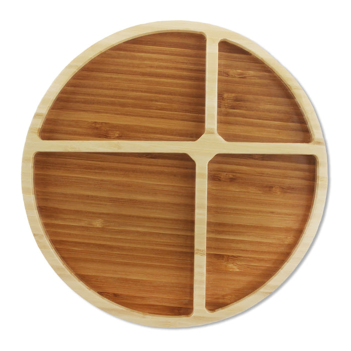 Bamboomn Reusable Divided Bamboo Plates