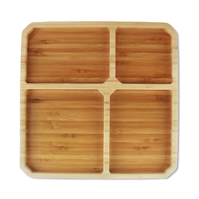 Bamboomn Reusable Divided Bamboo Plates