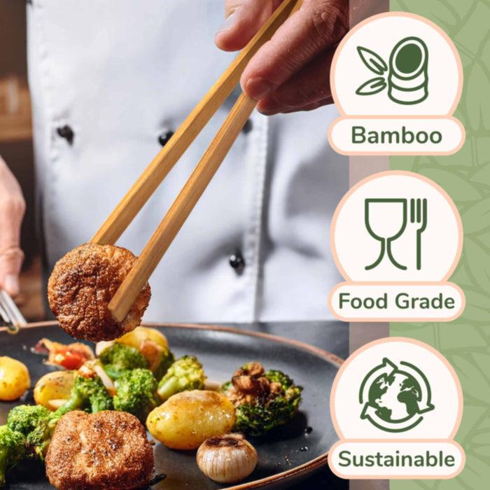 Bamboomn Reusable Extra-Long 'A' Tongs