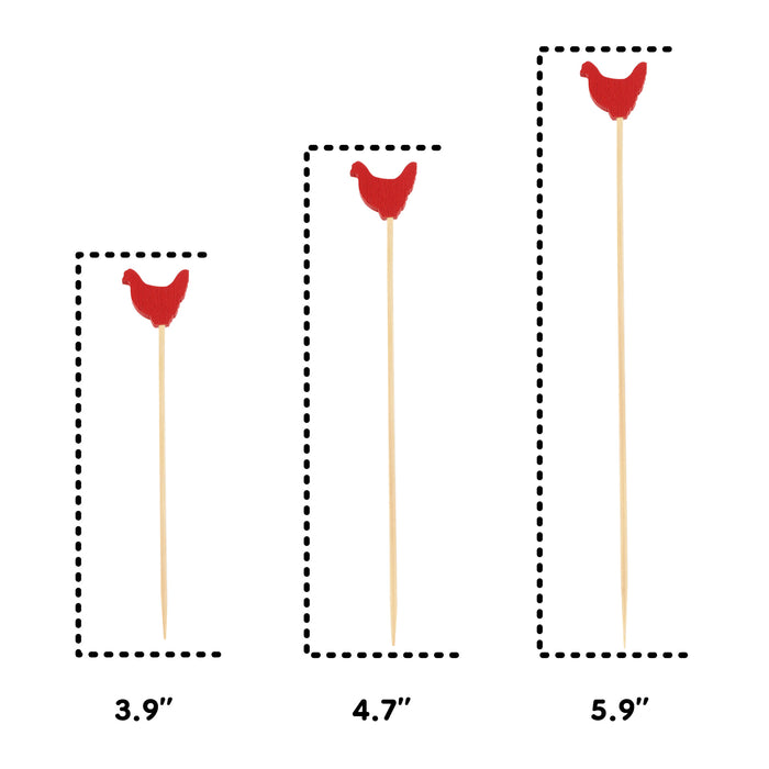 Bamboomn Rooster Bamboo Food Picks