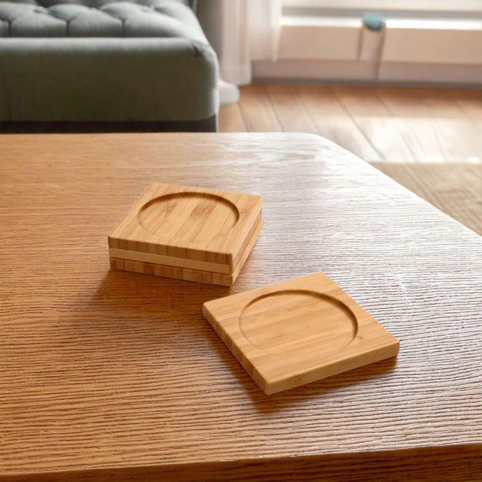 Bamboomn Round And Square Coasters